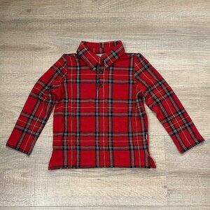 Little Sleepies Red Plaid Dress Shirt